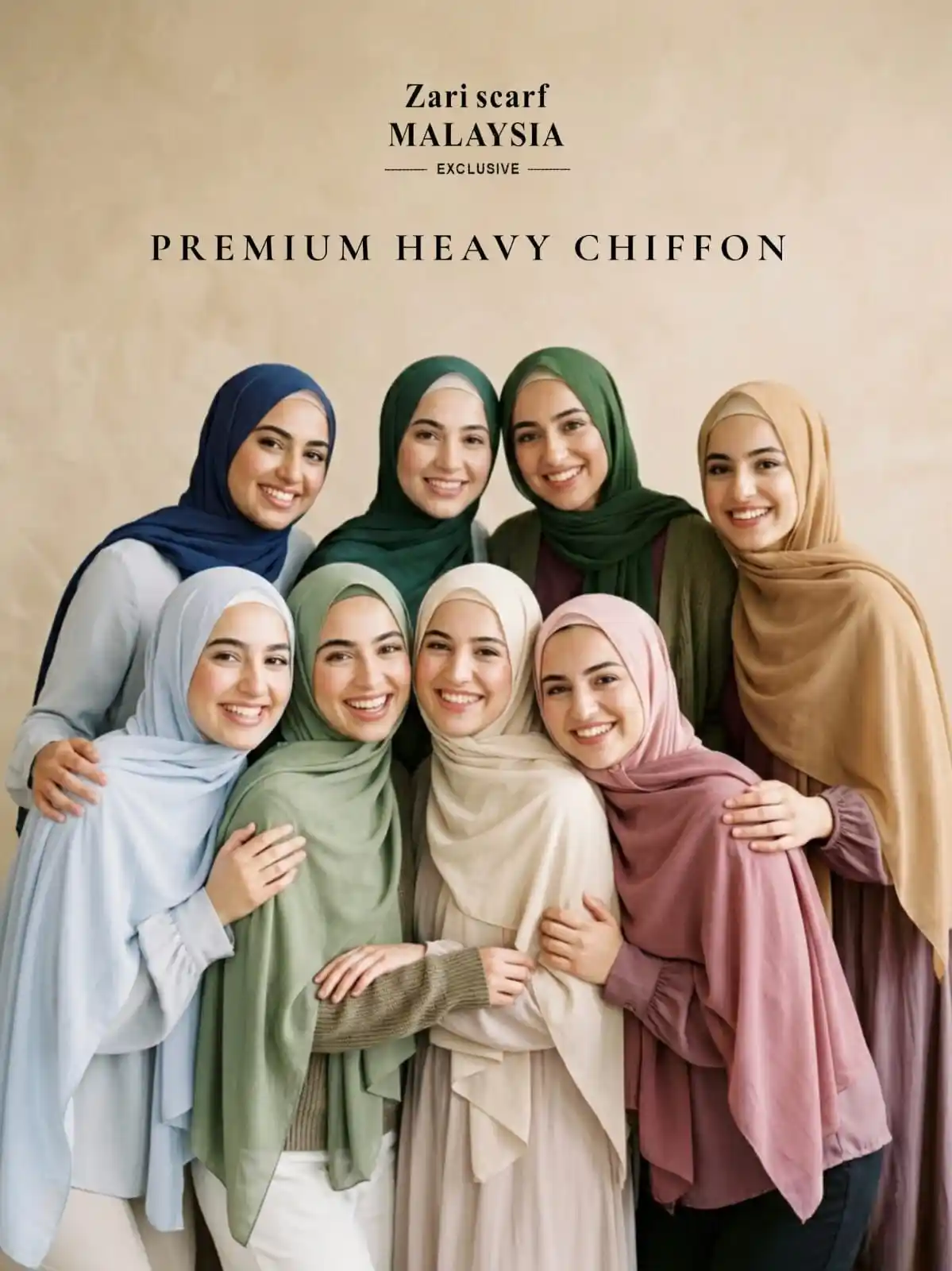 PREMIUM HEAVY ZARISCARF CHIFFON