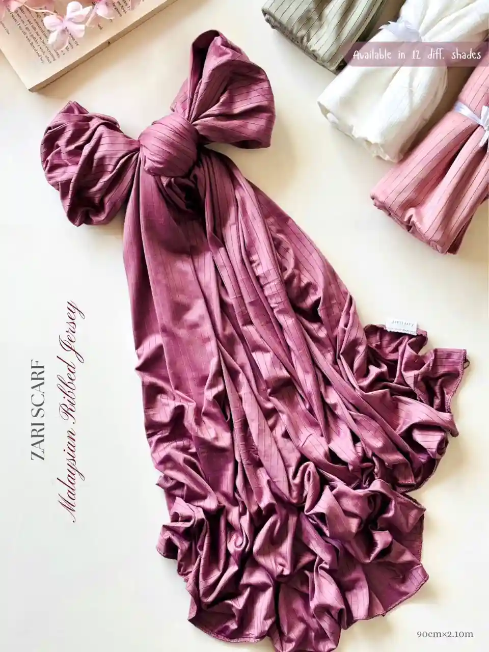 IMPORTED PREMIUM STRIP TURKISH JERSEY HIJAB