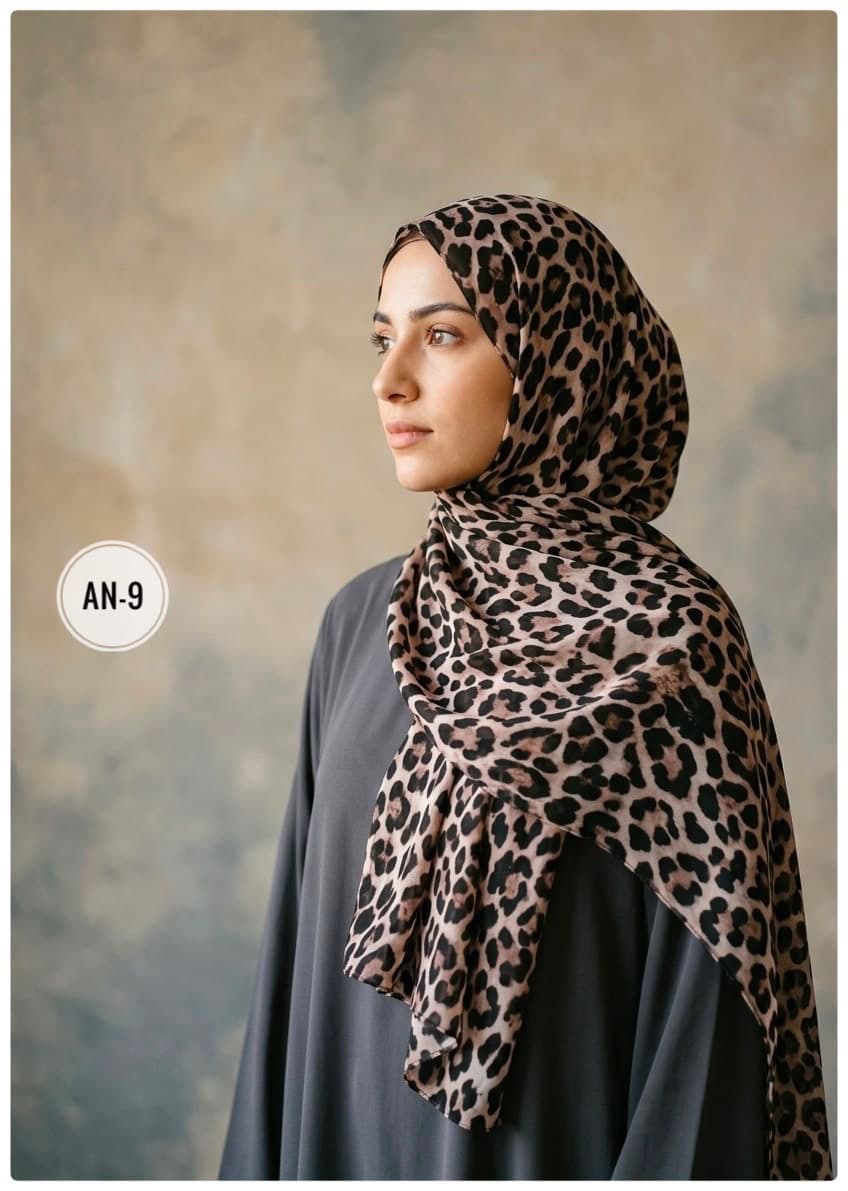PREMIUM ZERA SOFT  CHIFFON TIGER PRINT HIJAB
