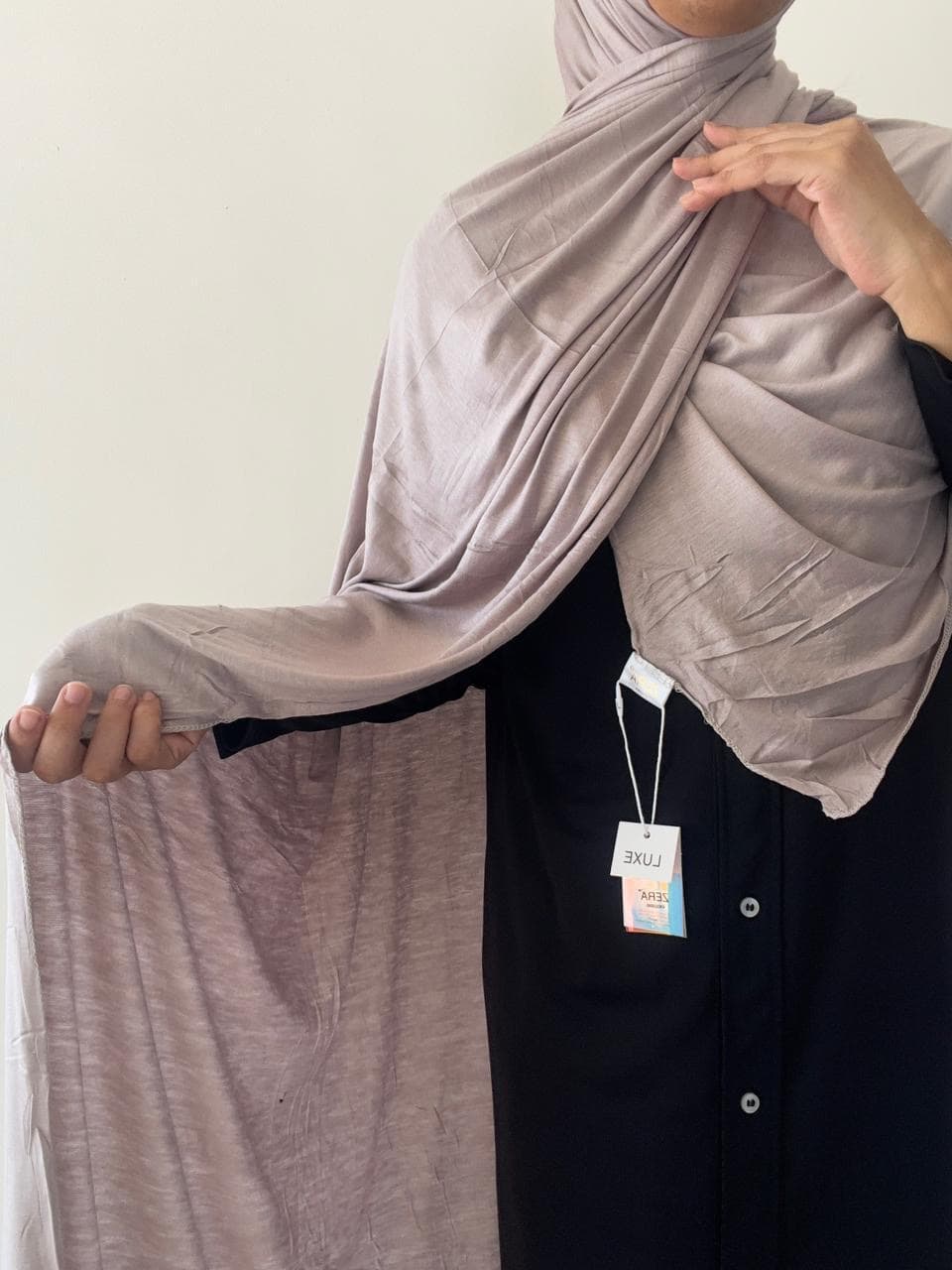 IMPORTED PREMIUM ZERA LUXE JERSEY HIJAB 75 colours  thumbnail 2