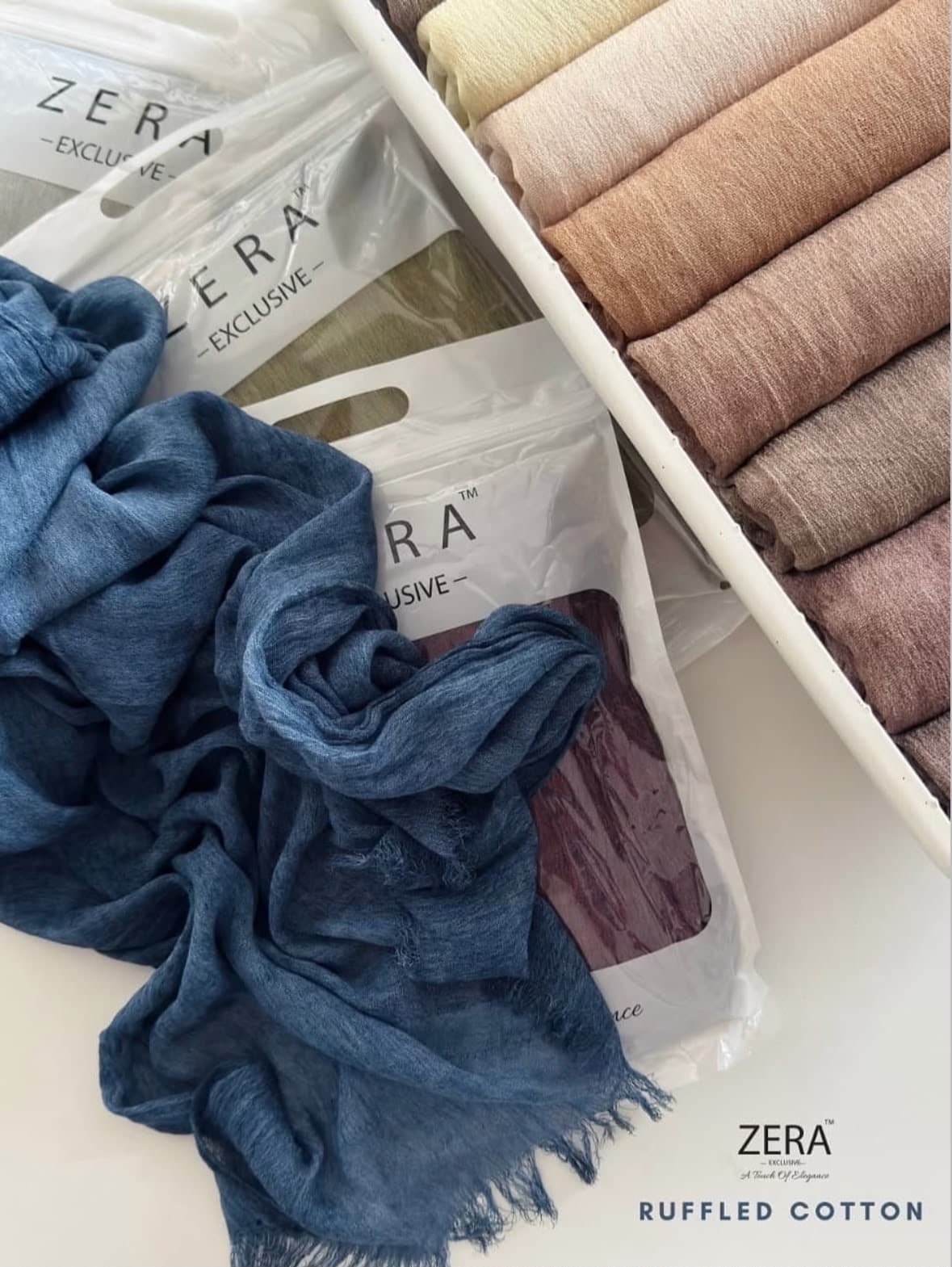 ZERA EXCLUSIVE PREMIUM RUFFLED COTTON 