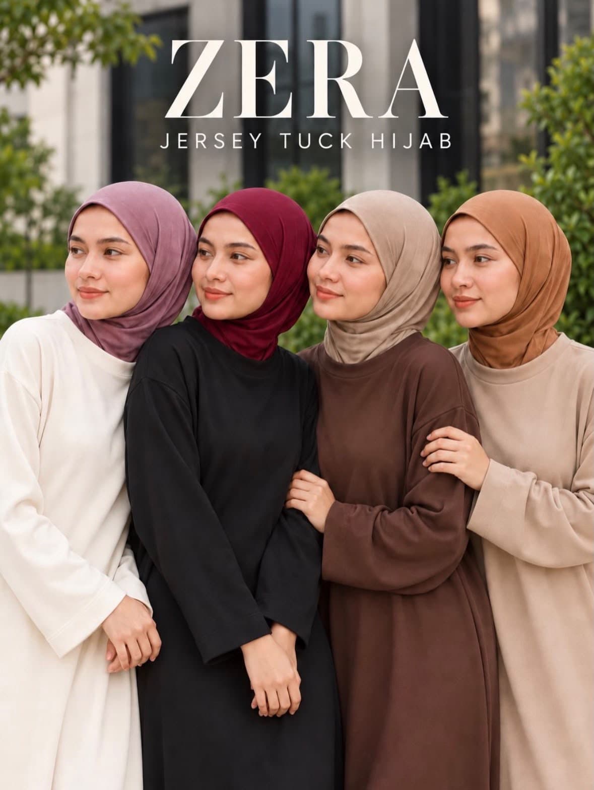 ZERA JERSEY TUCK HIJAB 