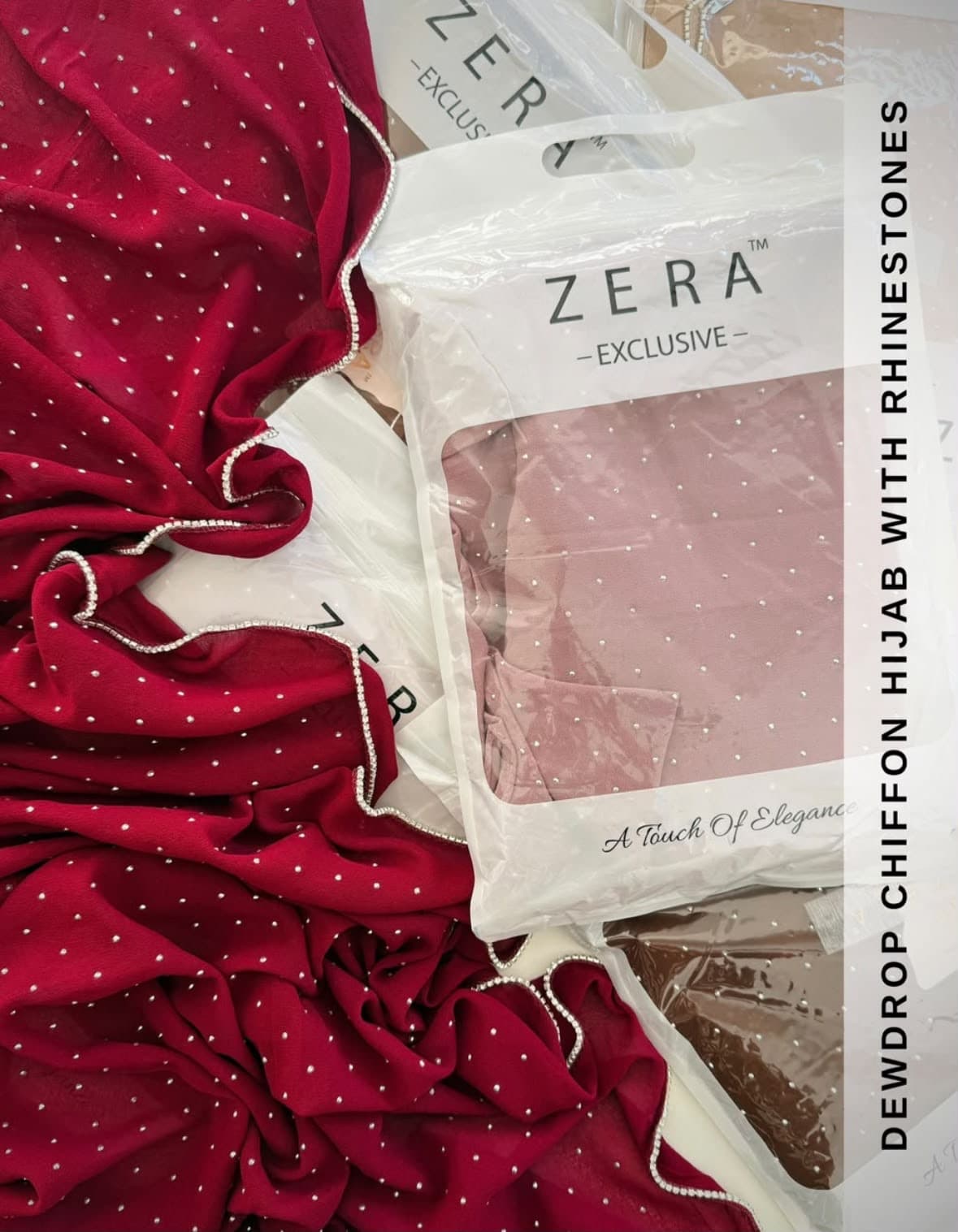 ZERA EXCLUSIVE PREMIUM DEWDROP CHIFFON HIJAB