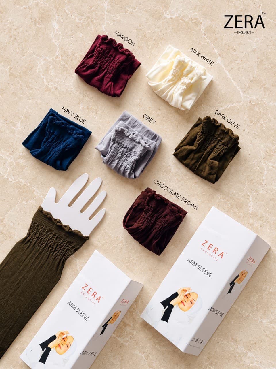 ZERA EXCLUSIVE FRILL  EDGED ARM SLEEVE - COLOURS thumbnail 4