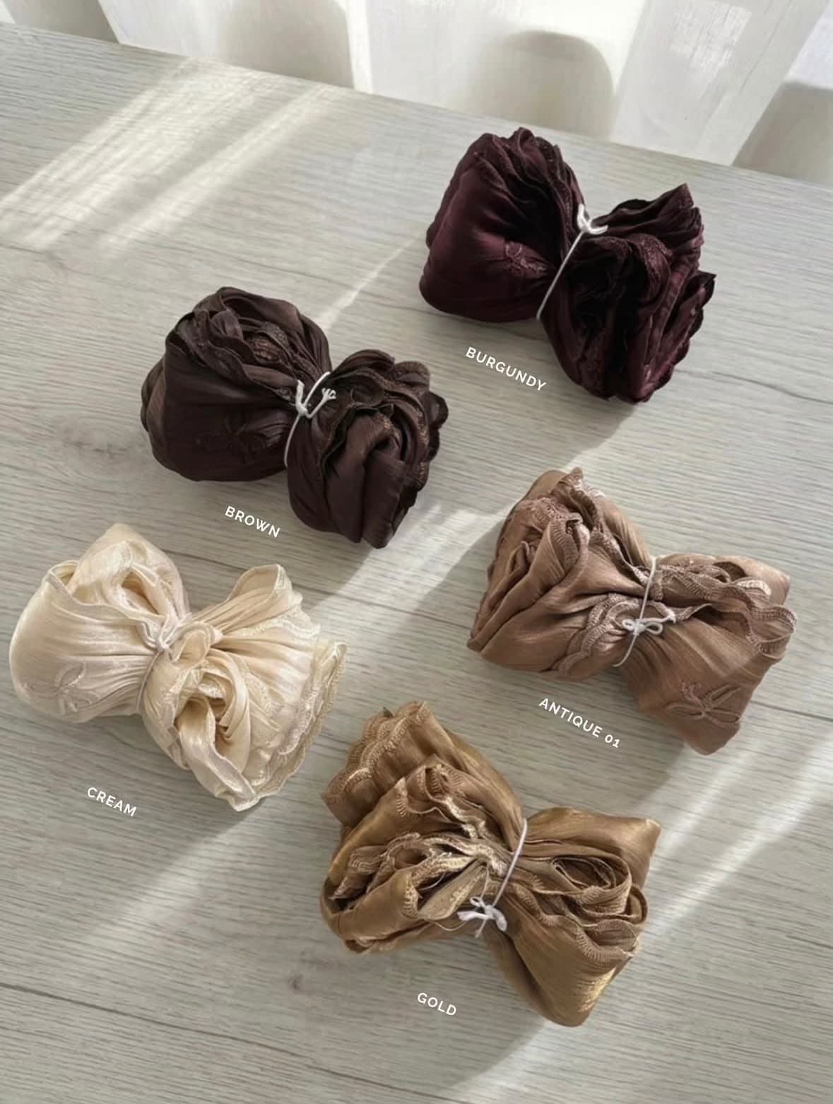 ZERA PREMIUM EMBROIDERY BOW ORGANZA SHIMMER thumbnail 3