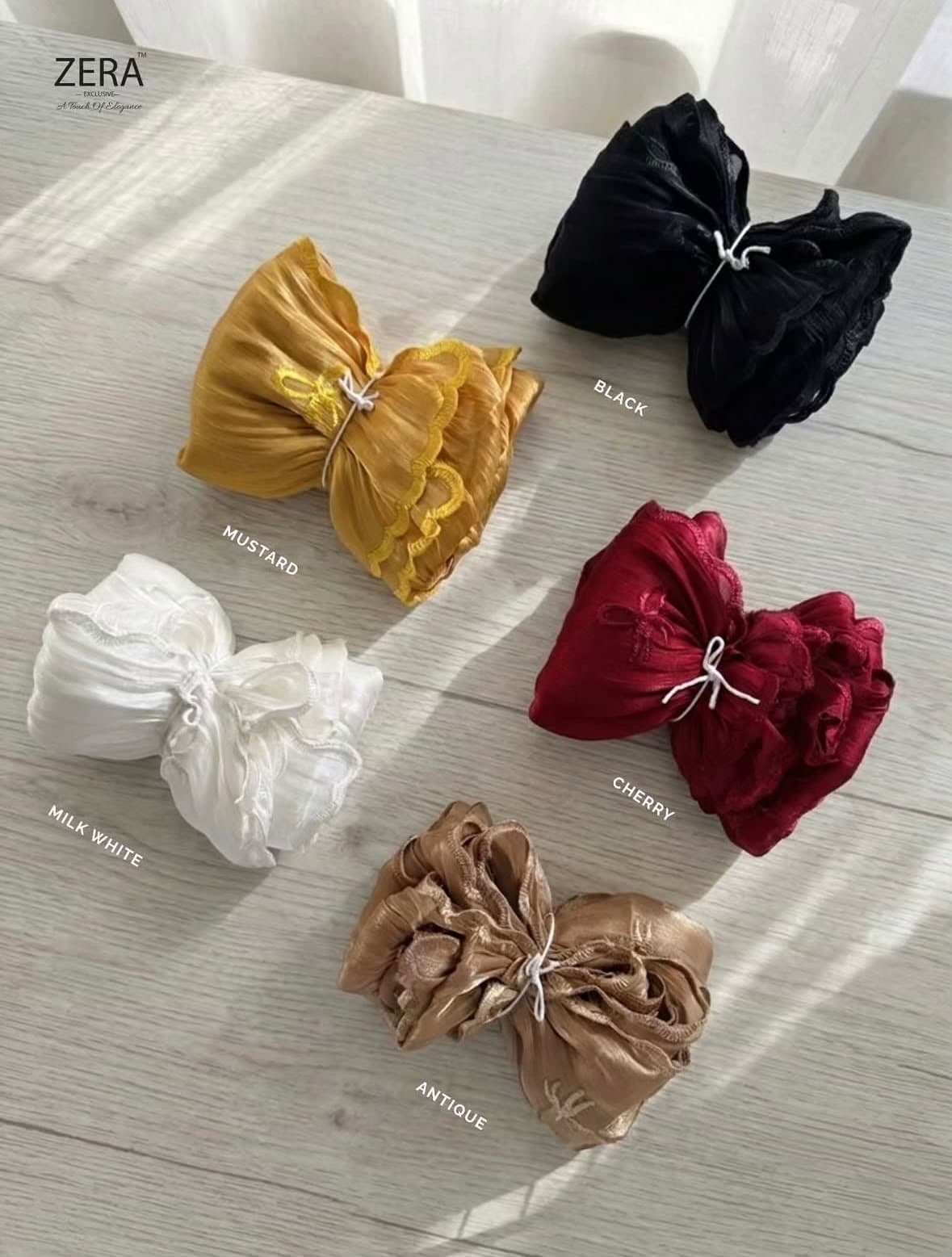 ZERA PREMIUM EMBROIDERY BOW ORGANZA SHIMMER thumbnail 4