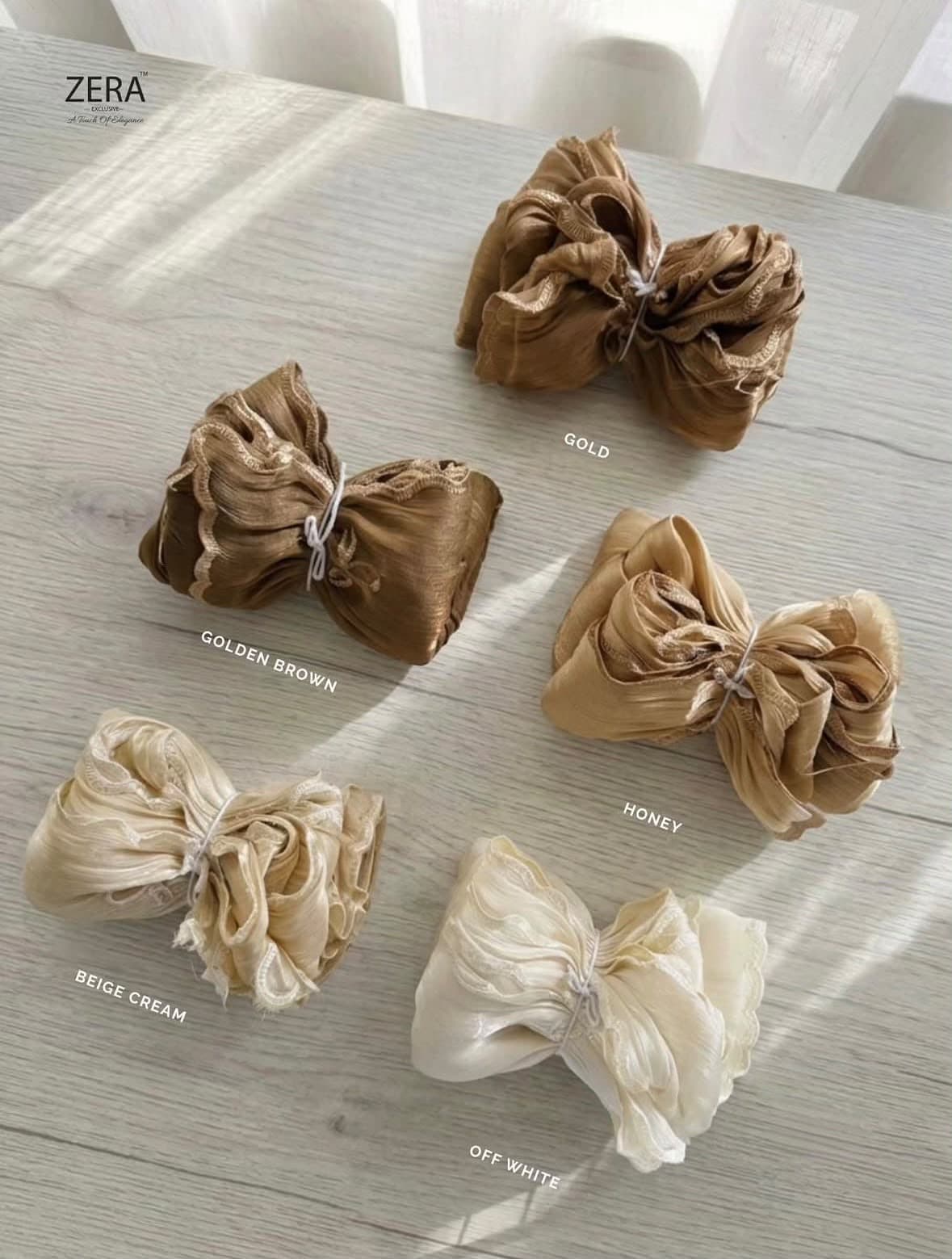 ZERA PREMIUM EMBROIDERY BOW ORGANZA SHIMMER thumbnail 2