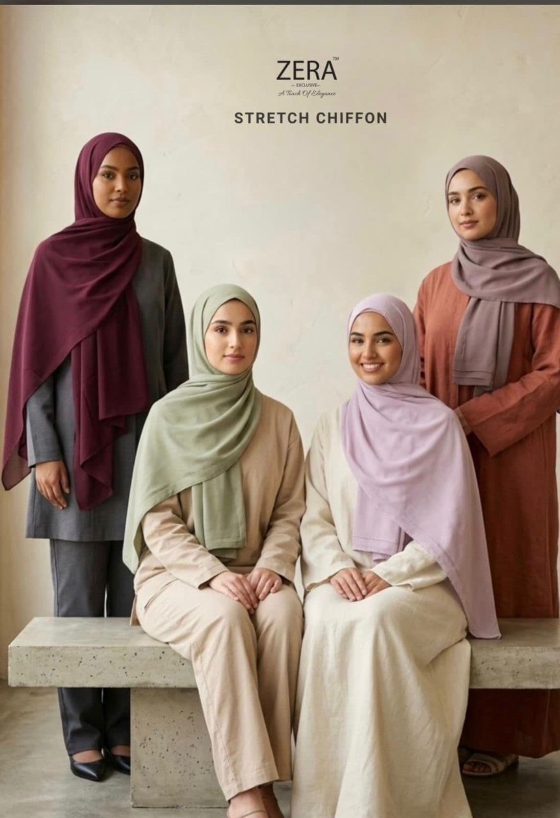 ZERA EXCLUSIVE STRETCHY CHIFFON